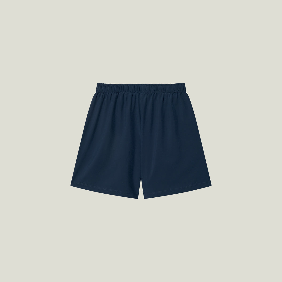 Cuera Mens Active Globe Shorts in Navy, flat lay back view