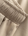 Cuera Mens Active Globe Shorts in Sand, seam and stitching detail