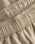 Cuera Mens Active Globe Shorts in Sand, waistband detail