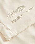 Cuera Mens Active Globe Shorts in Off White, logo print detail