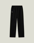 Cuera Offcourt Cuera Wide Sweat Pants in Black, flat lay front view