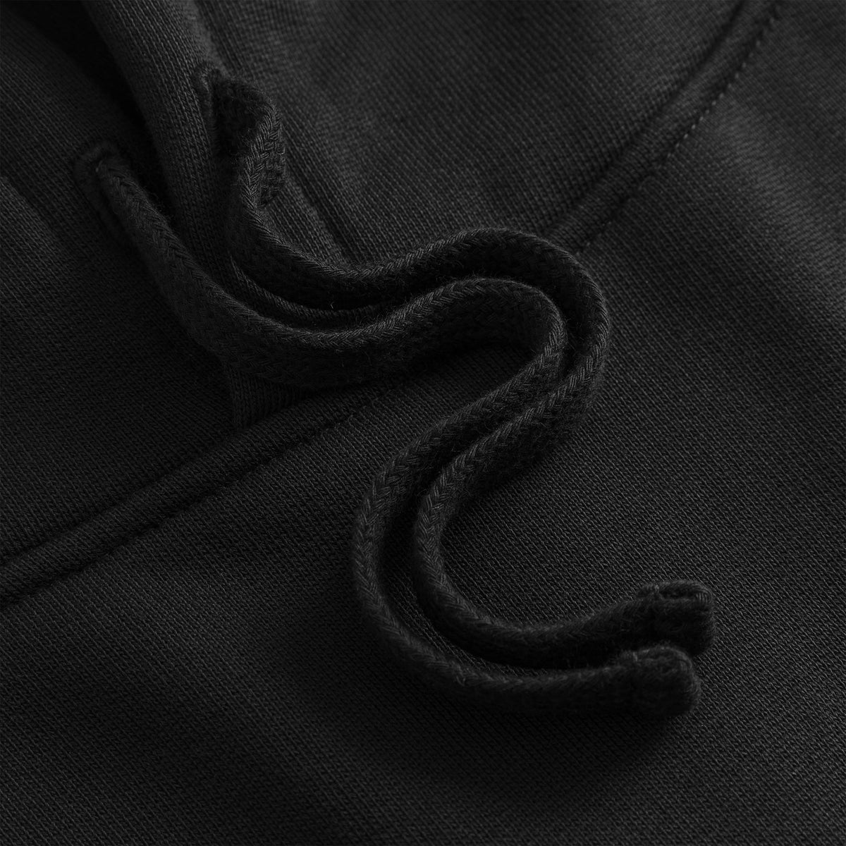 Cuera Offcourt DeKarl Hoodie in Black, flat lay back view