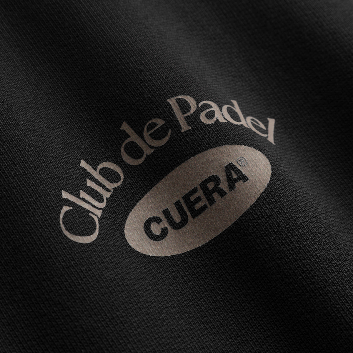 Cuera Offcourt DeKarl Hoodie in Black, logo print detail