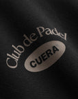 Cuera Offcourt DeKarl Hoodie in Black, logo print detail