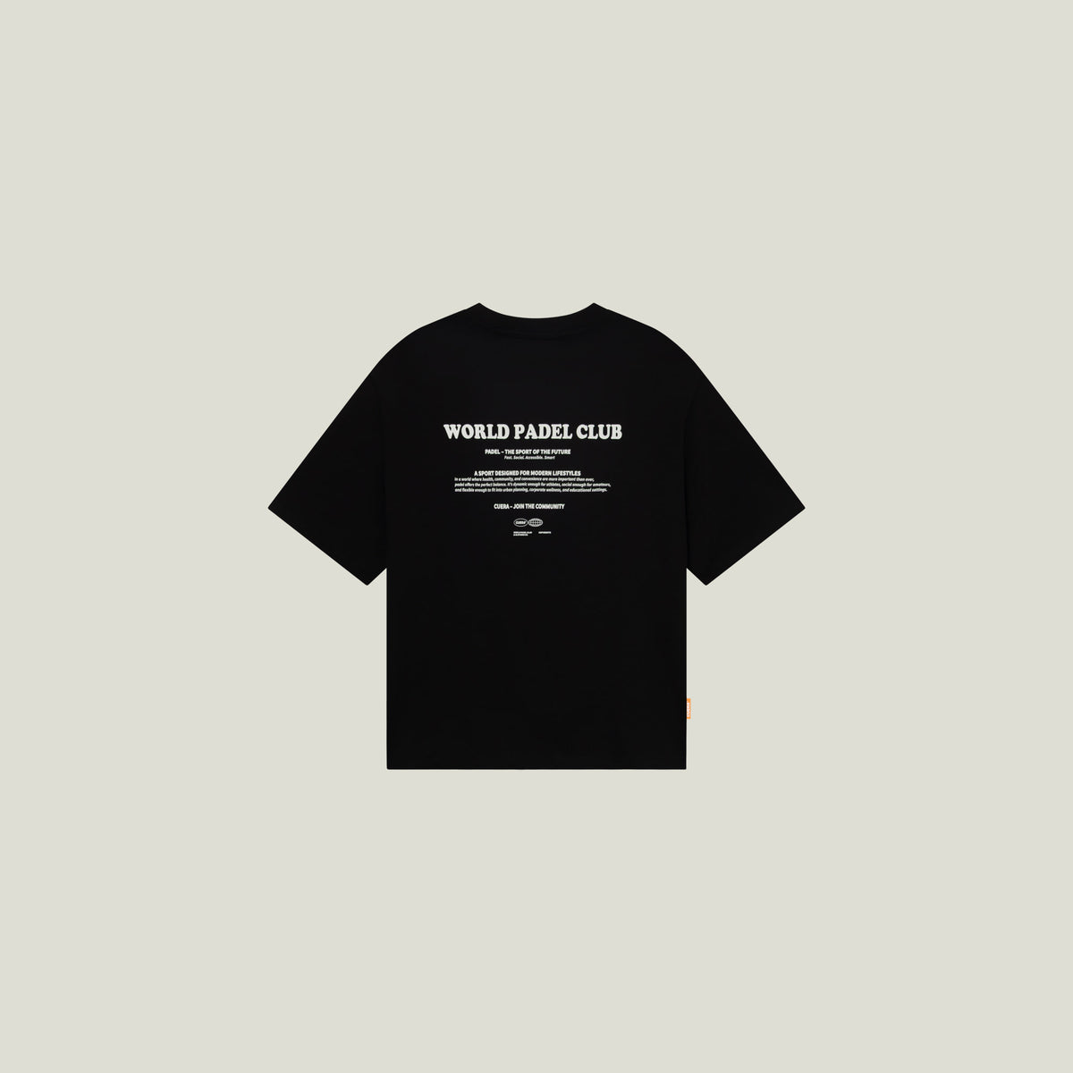 Cuera Offcourt Legacy Short Sleeve in Black, flat lay back view