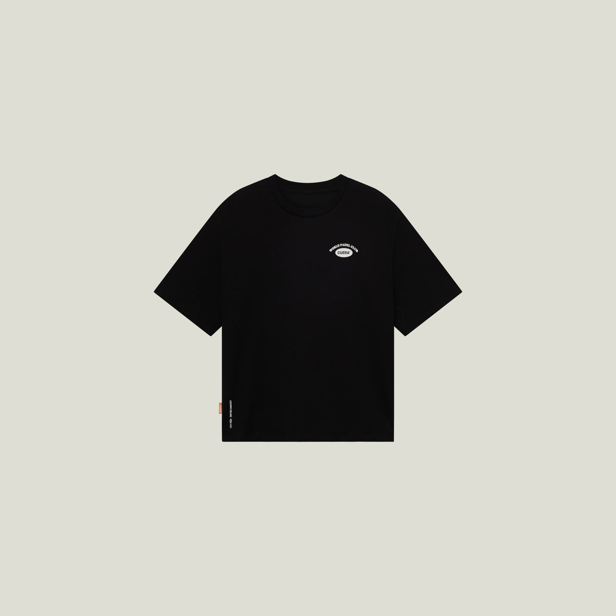 Cuera Offcourt Legacy Short Sleeve in Black, flat lay front view