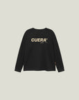 Cuera Offcourt Logo Long Sleeve in Antrasit, flat lay back view