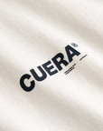 Cuera Offcourt Logo T-Shirt in Off White w. Black, logo print detail