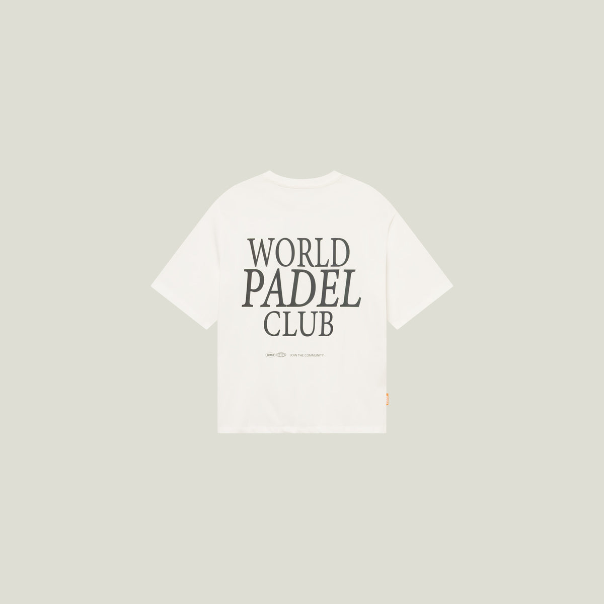 Cuera Offcourt WPC T-Shirt in Off White w. Army, flat lay back view