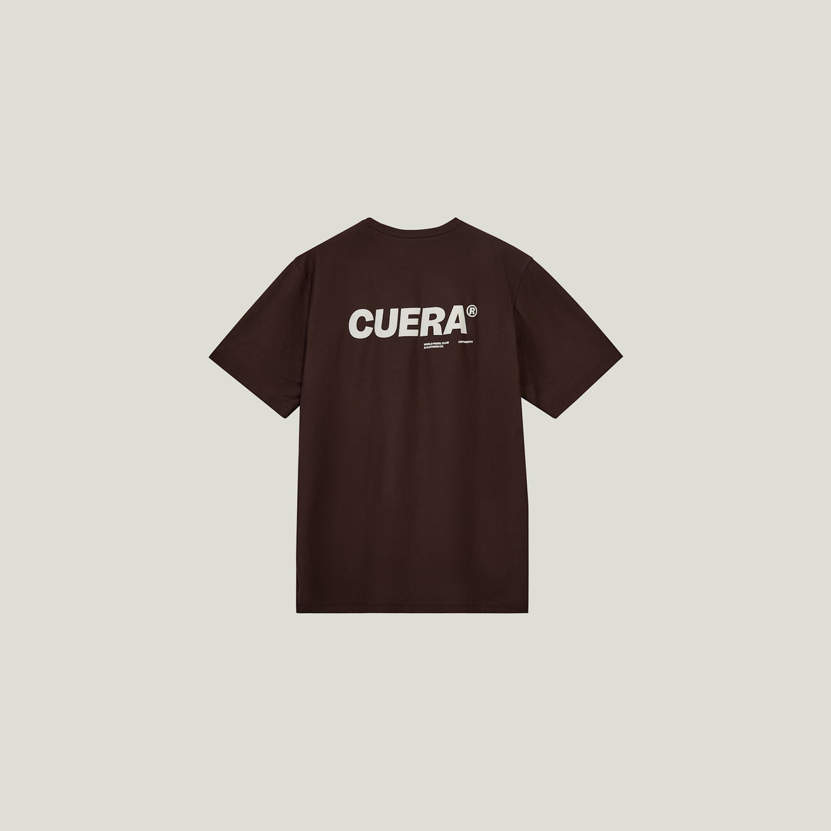 Cuera Oncourt Breathe Cuera T-Shirt in Dark Brown, flat lay back view