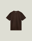 Cuera Oncourt Breathe T-Shirt in Dark Brown, neck label and care tag detail