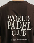 Cuera Oncourt Breathe WPC T-Shirt in Dark Brown, logo print detail