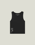 Cuera Oncourt Cropped Tank Top in Black, flat lay front view