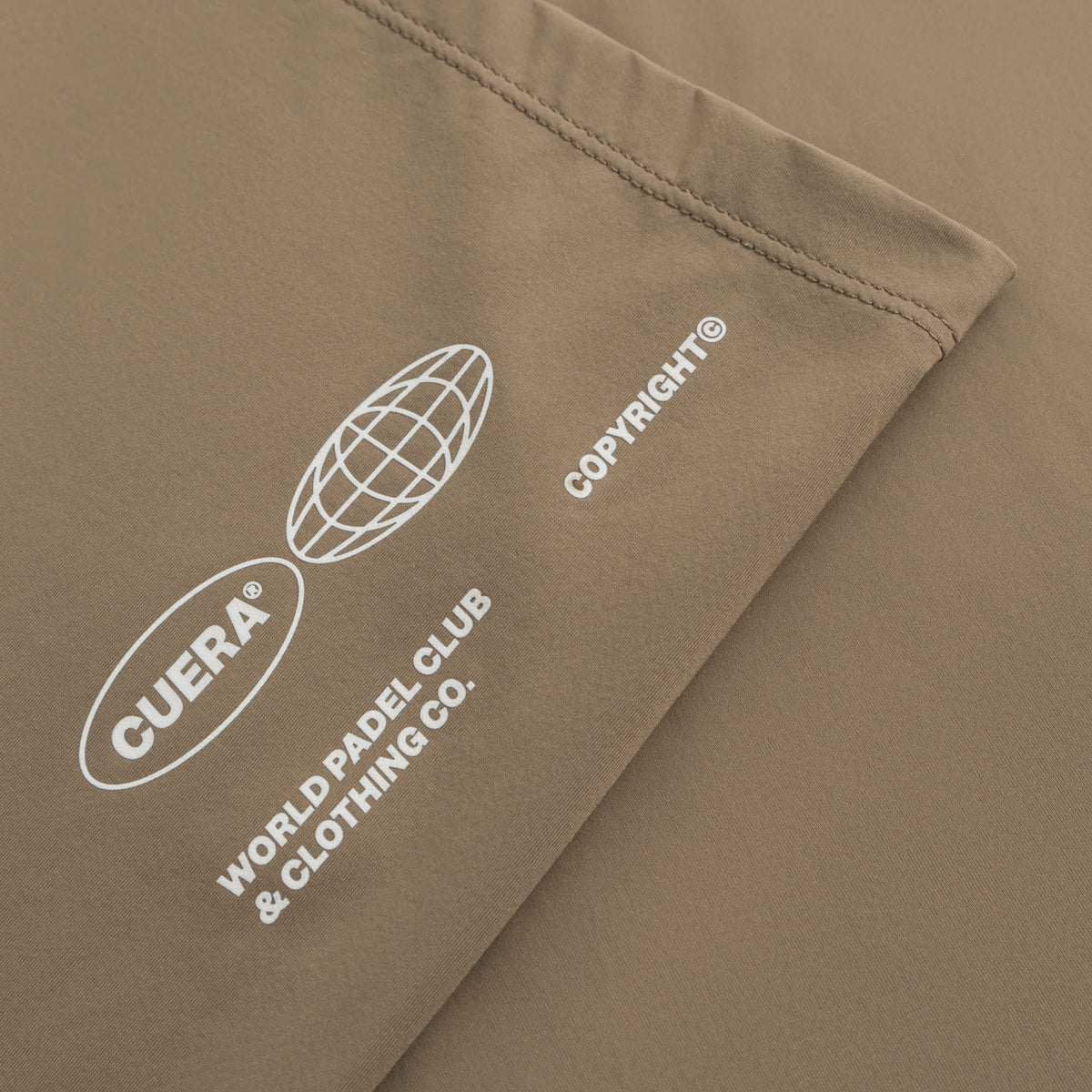 Cuera Oncourt Cropped Tank Top in Walnut, logo print detail