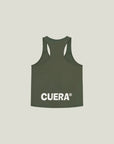 Cuera Oncourt Cuera Airy Tank Top in Army, flat lay back view
