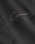 Cuera Oncourt Cuera Dress in Black, logo print detail