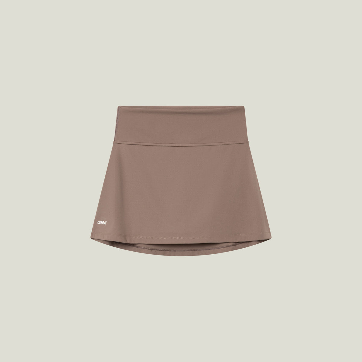 Cuera Oncourt Cuera Skirt 2-in-1 in Walnut, flat lay front view