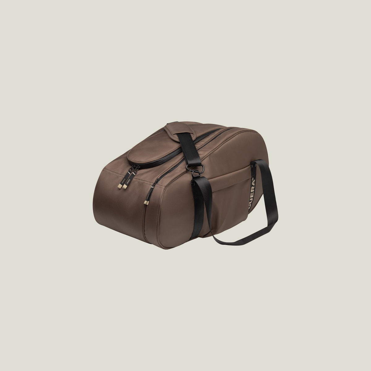 Cuera Oncourt Medium Padel Bag in Walnut, flat lay front view