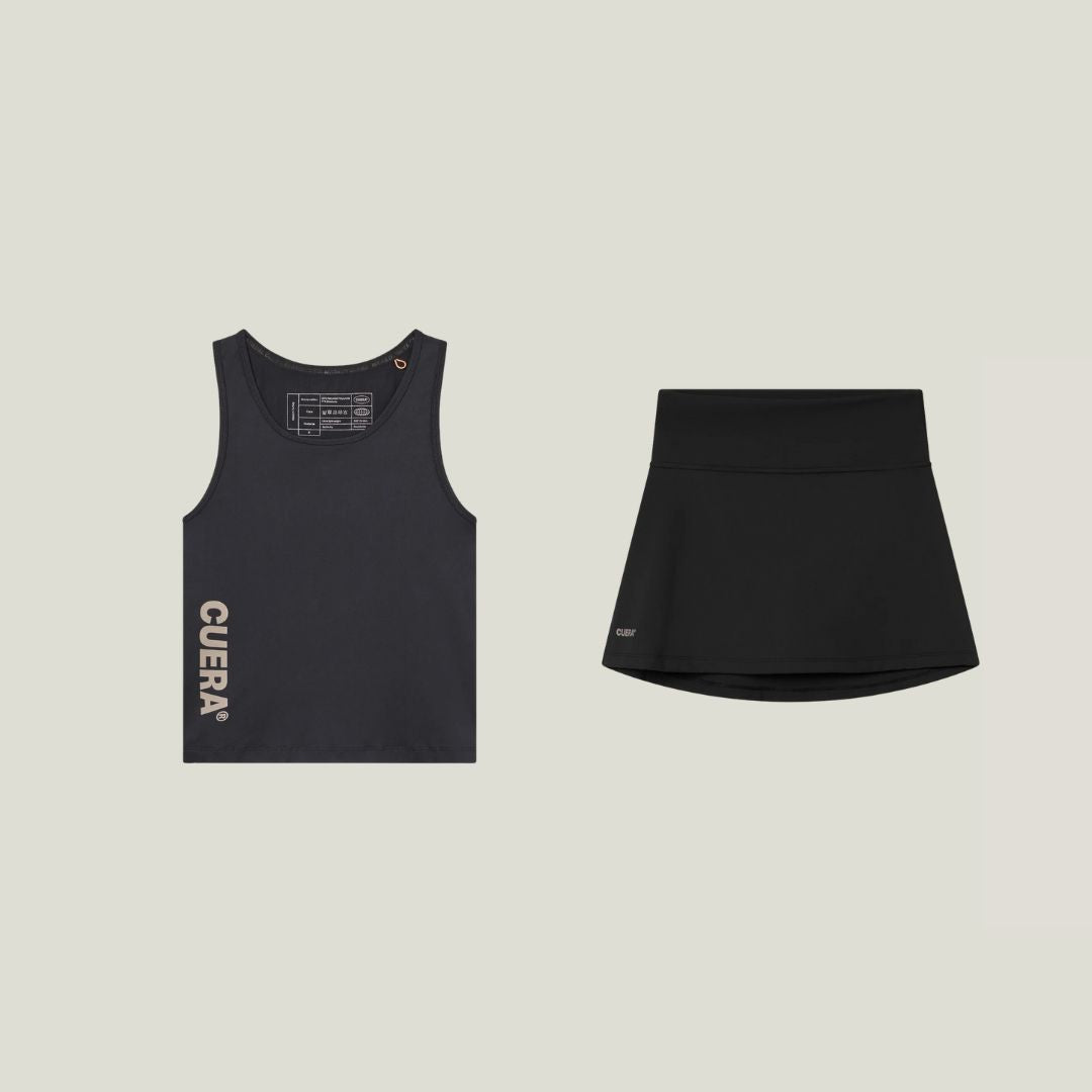 Cuera Oncourt Slim Tank Top & Oncourt Cuera Skirt 2-in-1, flat lay front view
