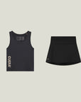 Cuera Oncourt Slim Tank Top & Oncourt Cuera Skirt 2-in-1, flat lay front view