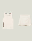 Cuera Oncourt Slim Tank Top & Oncourt Cuera Skirt 2-in-1, flat lay front view