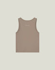 Cuera Oncourt Slim Tank Top in Walnut, flat lay back view