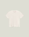 Cuera Oncourt Slit Top SS in Off White, flat lay front view