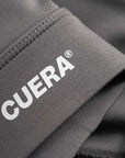 Cuera Oncourt Soft Bra Top in Dark Grey, logo print detail