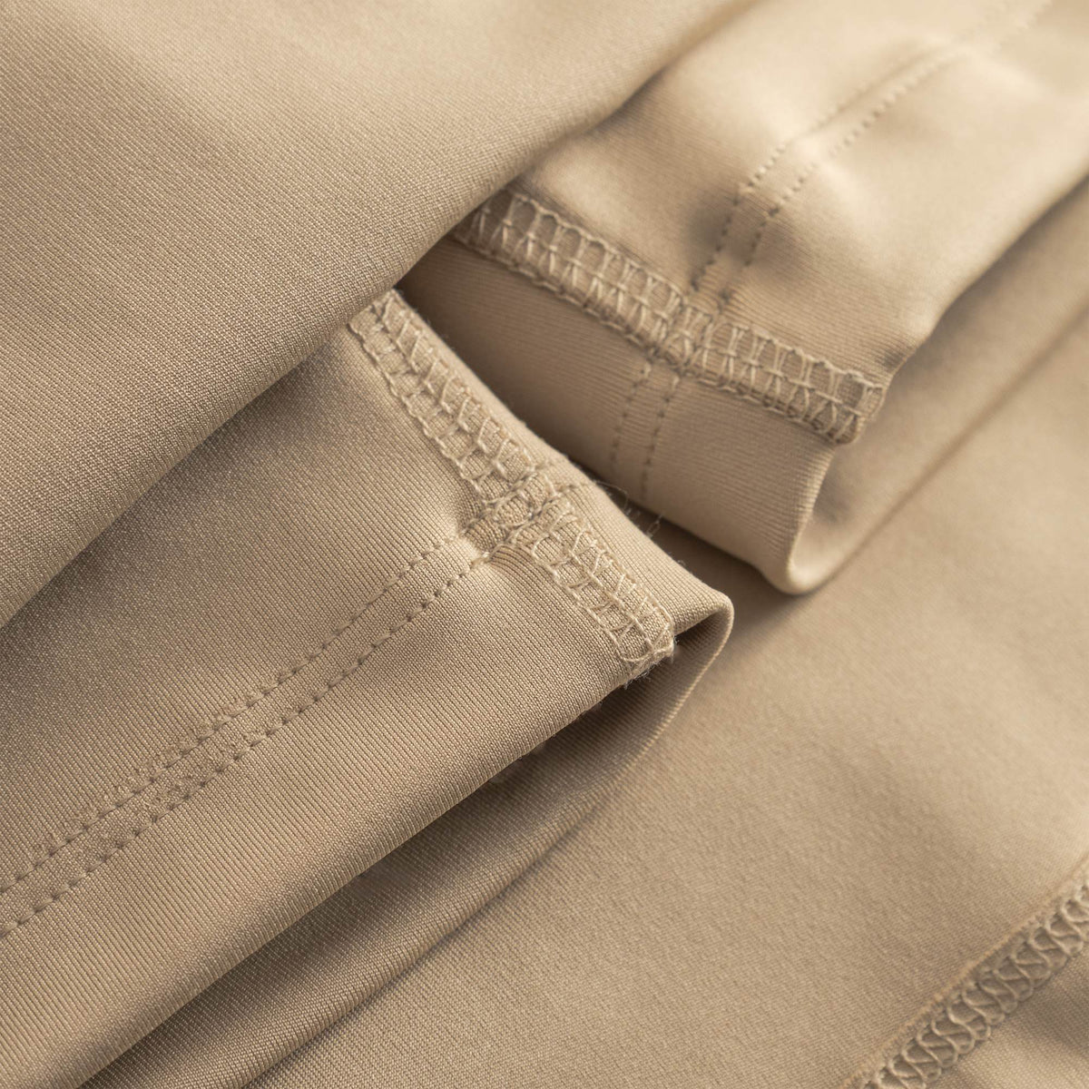 Cuera Oncourt Soft Skirt 2-in-1 in Sand, seam and stitching detail
