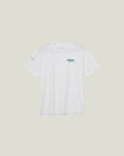 Cuera Oncourt Team T-Shirt in White With Green, flat lay front view