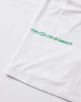 Cuera Oncourt Team T-Shirt in White With Green, neck label and care tag detail