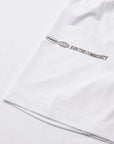 Cuera Oncourt Team T-Shirt in White With Walnut, neck label and care tag detail