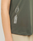 Cuera Oncourt WPC Tank in Army, logo print detail