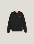Cuera Offcourt Cuera Crew Neck Sweat in Black, flat lay front view
