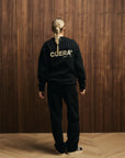 Cuera Offcourt Cuera Crew Neck Sweat in Black, waistband detail
