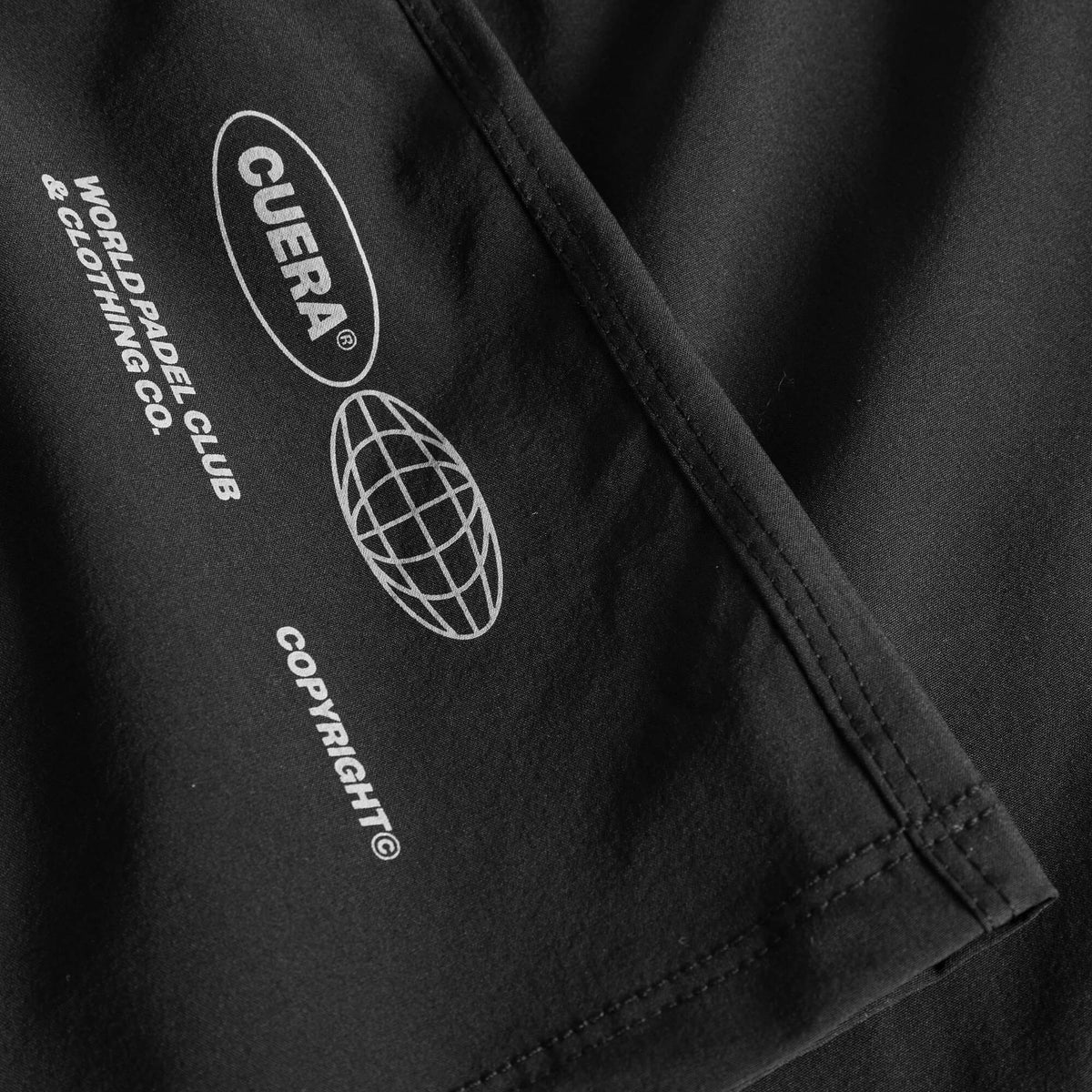Cuera logo and brand tag detail inside Women's Active Globe Shorts in Black