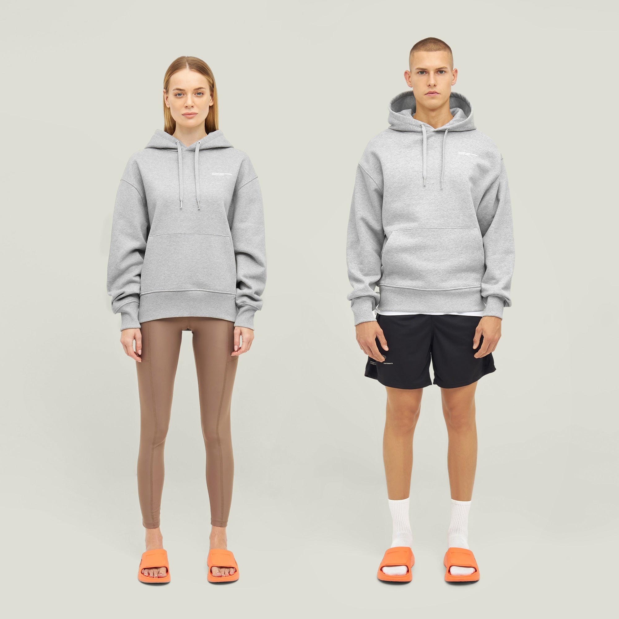 Relaxed Heavy Offcourt Hoodie - Grey