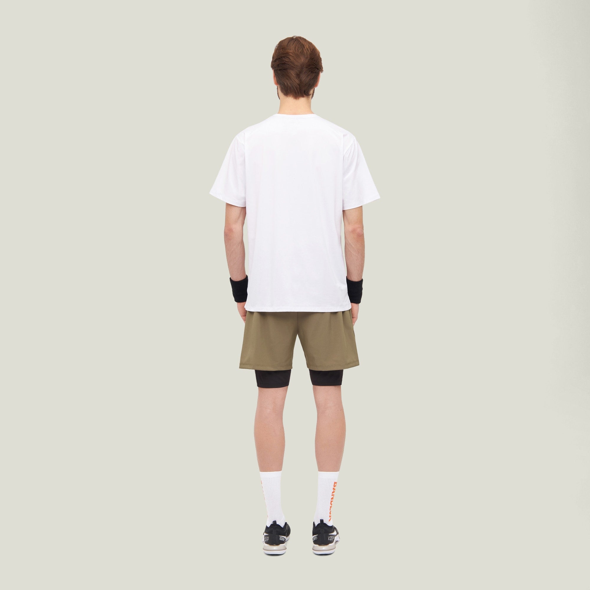 Mens Active Globe Shorts - Walnut