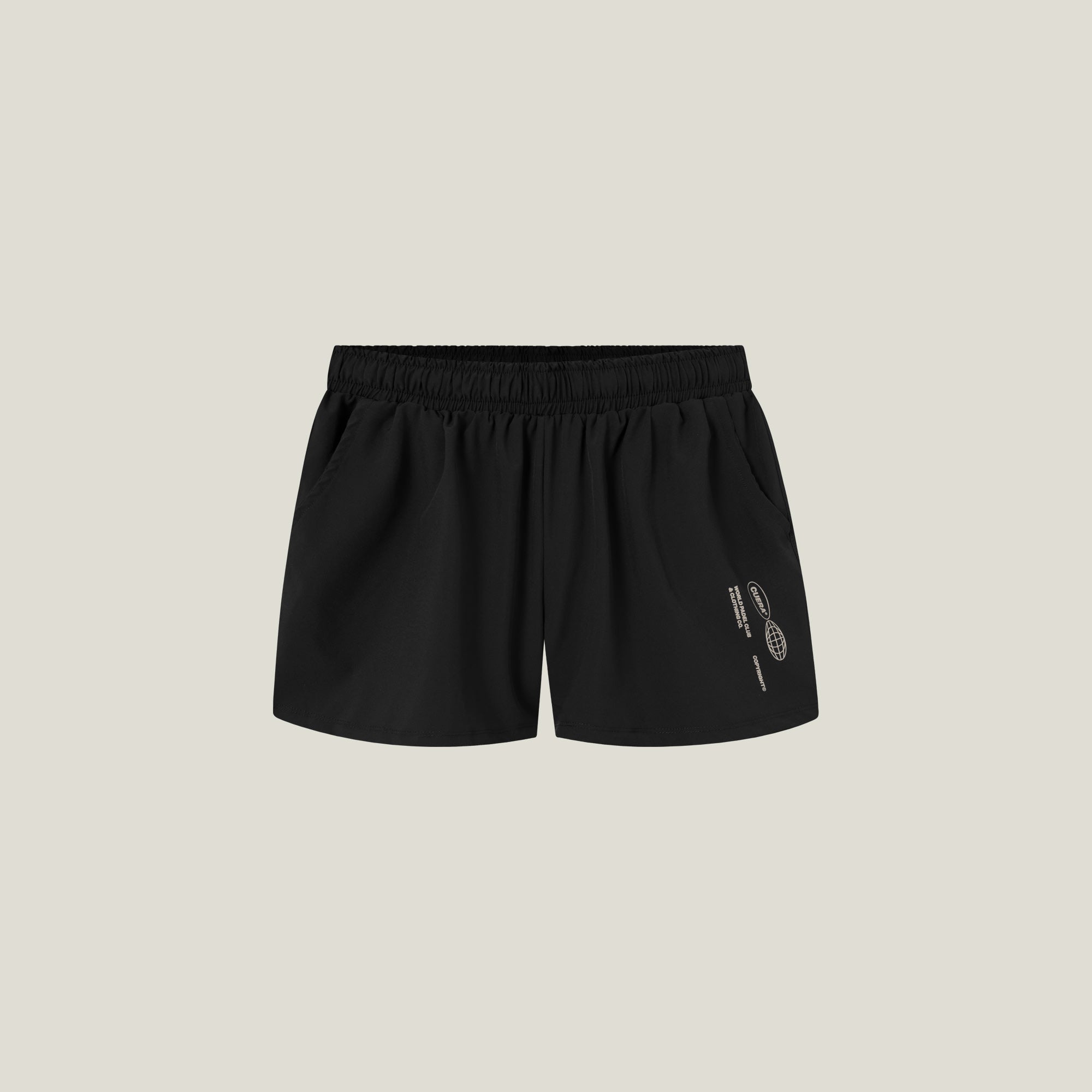Womens Active Globe Shorts - Black